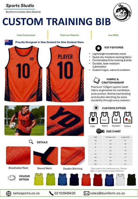 Kaha Sports catalogue: Training Bib