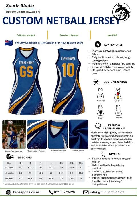 Kaha Sports catalogue: Netball Jersey